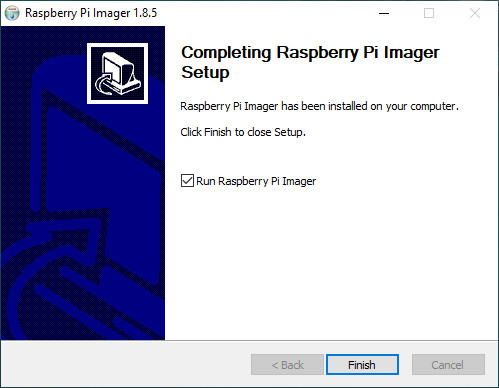Installation des RaspberryPi Imagers beendet