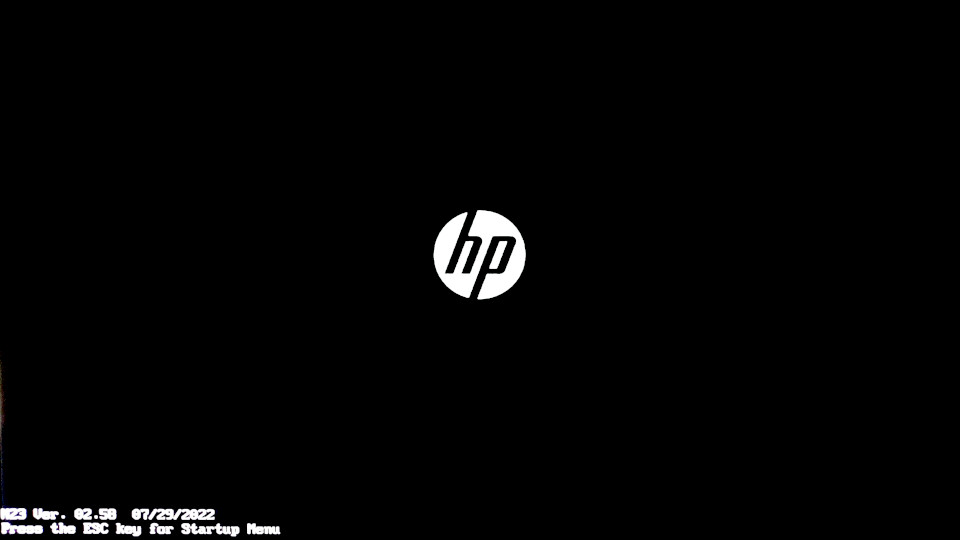 HP Startup Screen