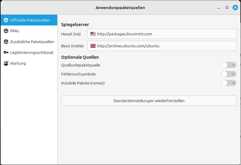 Linux Mint Aktualisierungsverwaltung 3